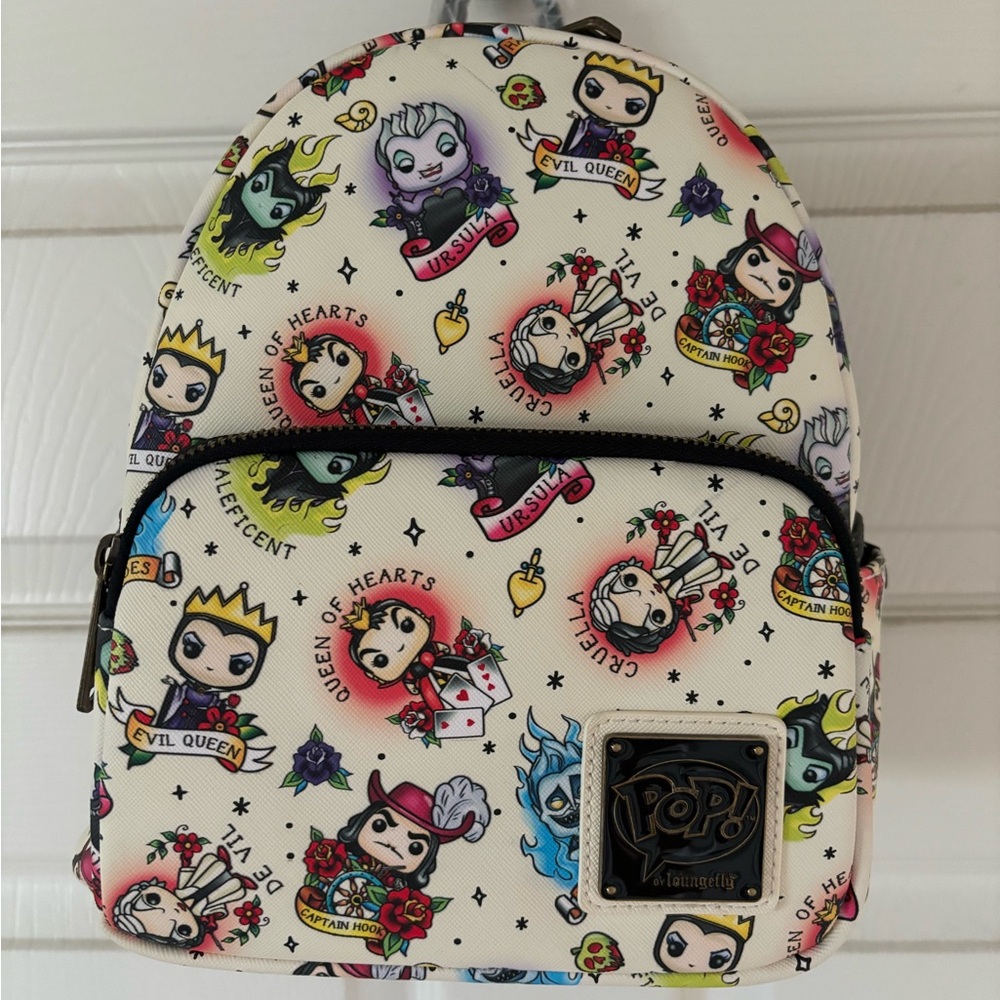 Loungefly Backpack with Disney Villains Print